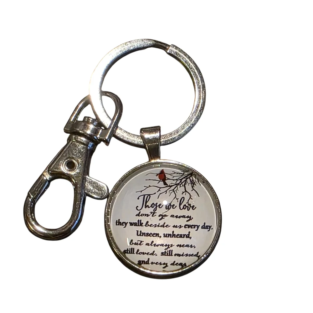 Silver Keychain with Inspirational Quote